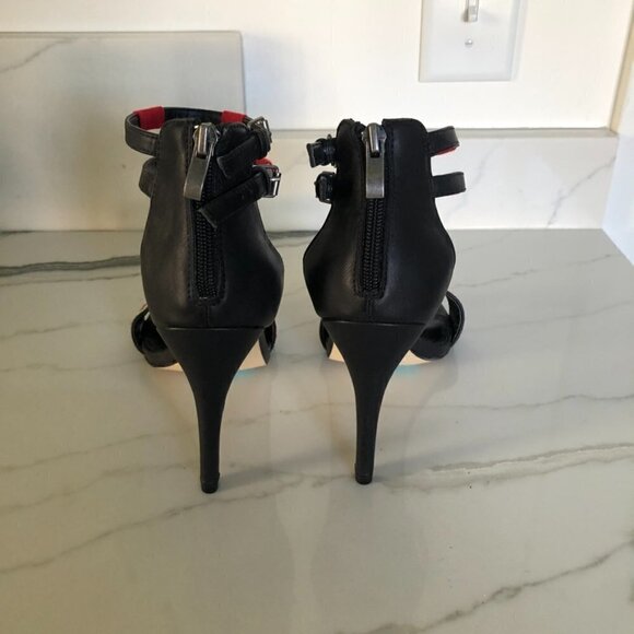 Mia Shoes Rama Colorful Stitched Black Heels Sz 9 - Picture 3 of 11